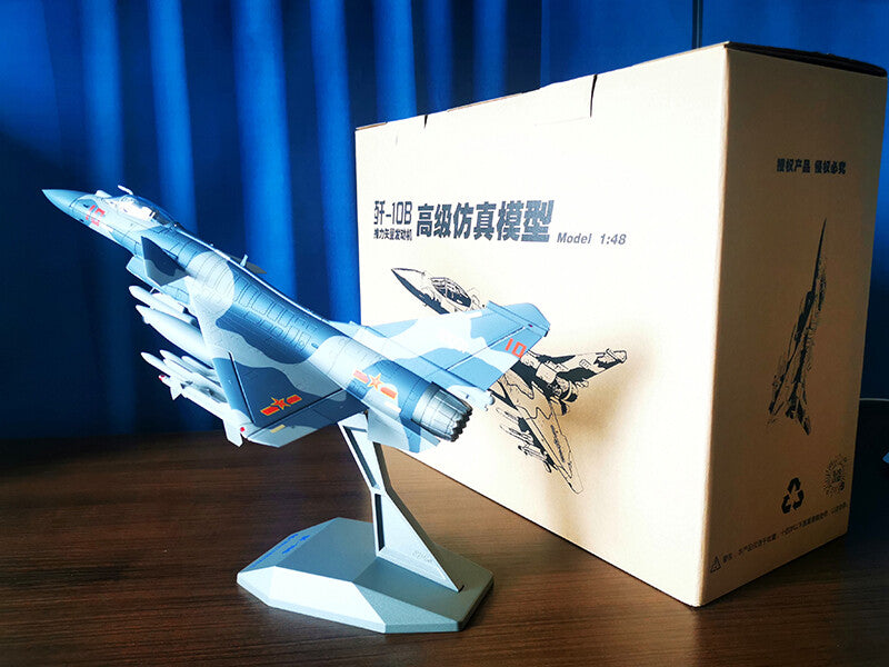 1:48 36CM AVIC China J-10B Fighter Jet Plane Diecast Military Aircraft Model