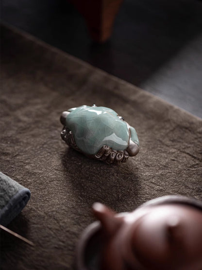 Ceramic Crab Tea Pet Decoration Pieces Handmade Creative Tea Table Decoration