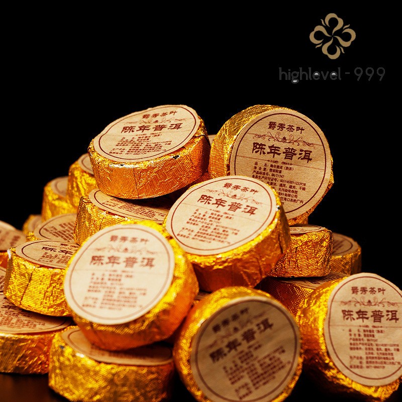 250g Ripe Pu'er Yunnan Banna Ancient Tree Glutinous Aroma Mini Round Tea Cake