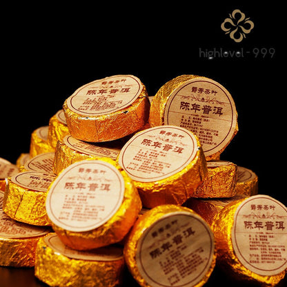 250g Ripe Pu'er Yunnan Banna Ancient Tree Glutinous Aroma Mini Round Tea Cake