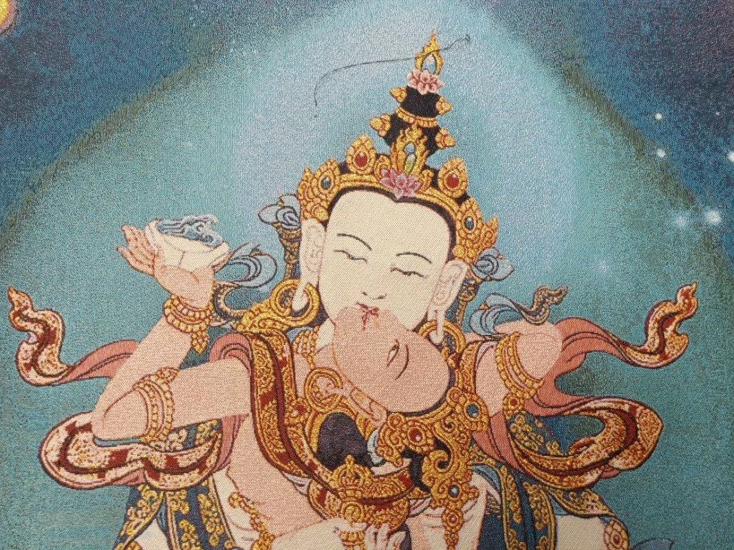 36"Tibet Tibetan Cloth Silk Buddhism Vajrasattva Mahasattva Tangka Thangka Mural
