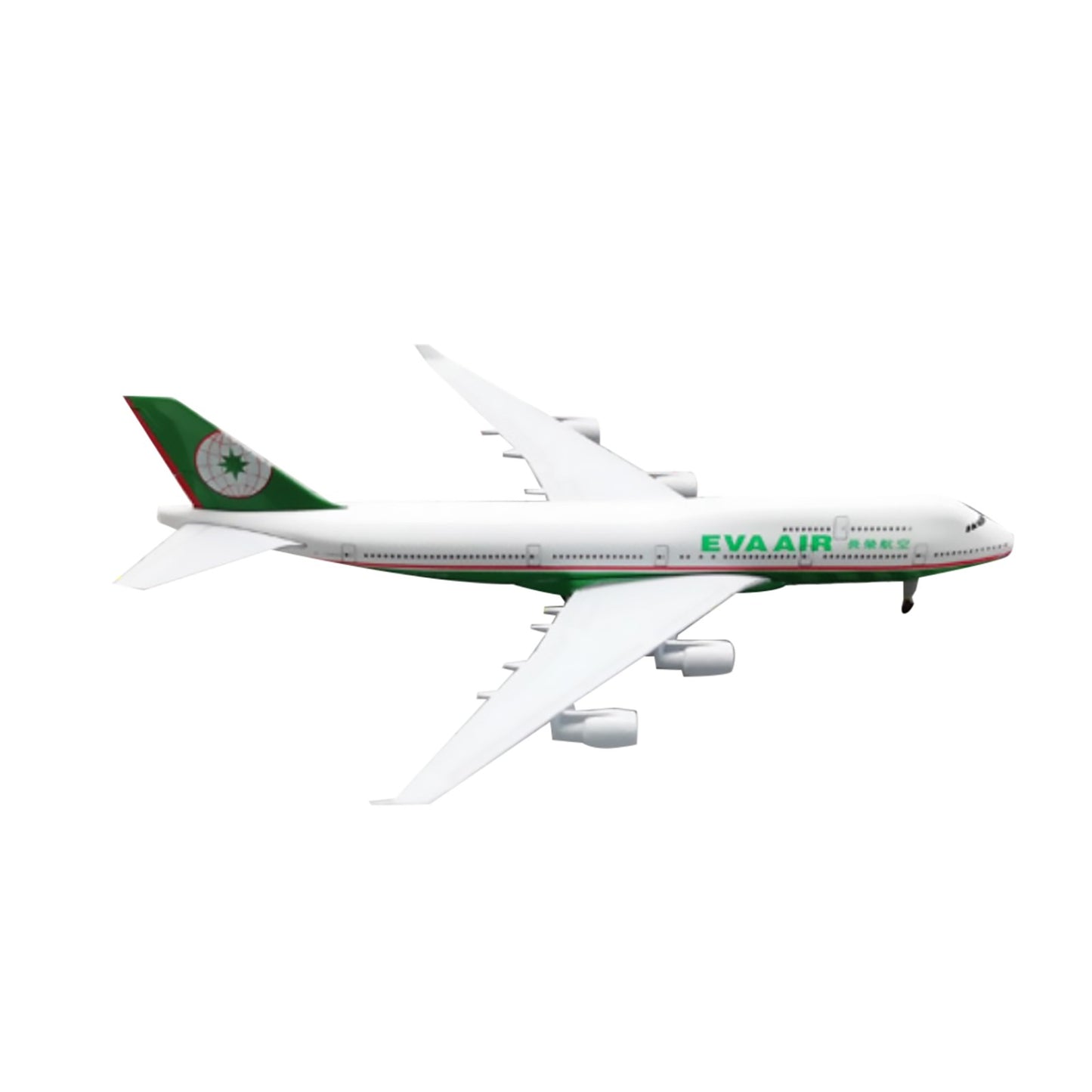 New 1/350 Diecast Alloy Eva Air Airlines B747 Aircraft Model With Display Stand