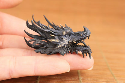 Collected Chinese bronze handmade cast dragon statue gift
