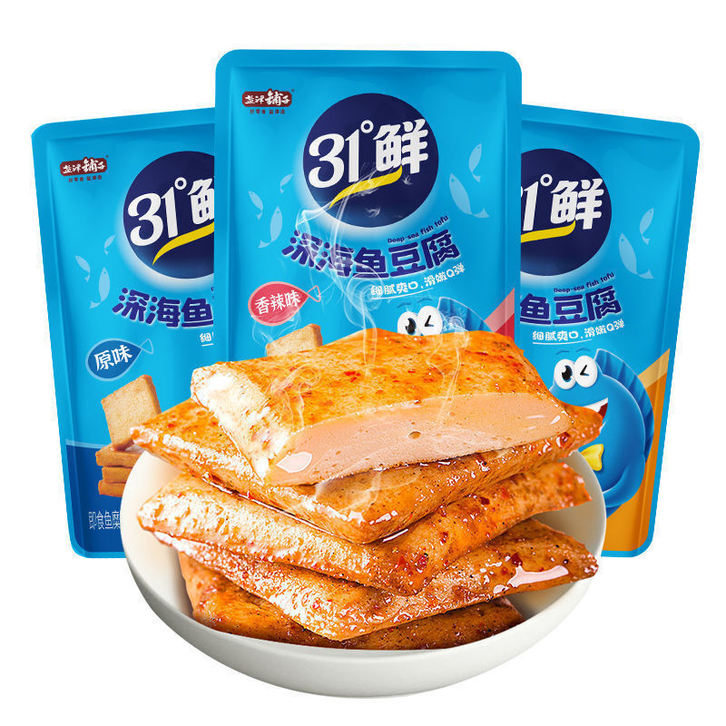 盐津铺子鱼豆腐豆干零食休闲食品 Yanjin Shop Fish Bean Curd Bean Dry Snack Snack Food