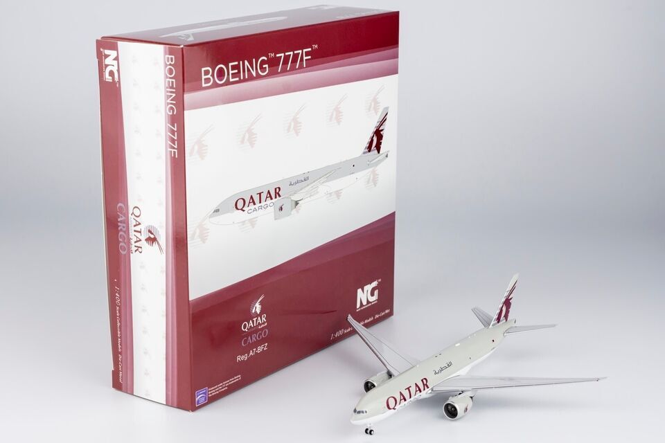 1:400 NG Model QATAR CARGO BOEING 777-200F Aircraft Diecast Plane Airplane Model