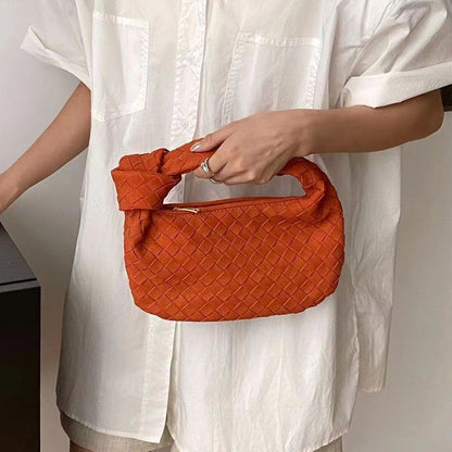 Handmade Woven Bag Synthetic Leather Shoulder Bag Handbag 26*3*16 CM Polyester