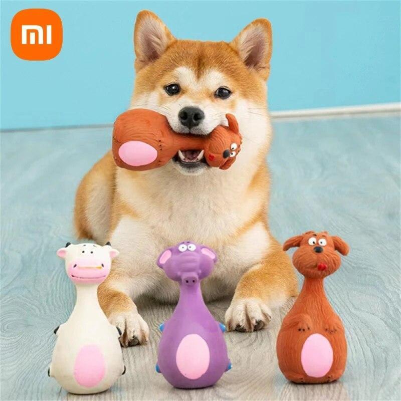 Pet Dog Indestructible Interactive Chew Toys, Stuffed Squeaky Sound Cartoon US