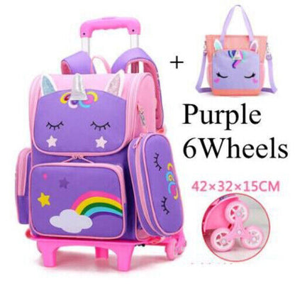 School Trolley Bag Girls School Bag Backpack Bags School Wheeled Backpack Bag