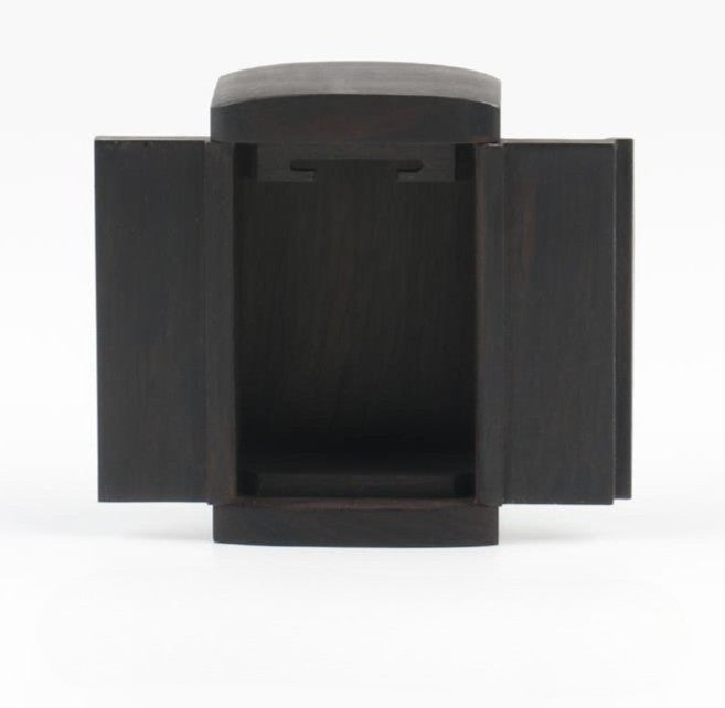 Natural Ebony Wood Altar Butsudan Shrine God Statue House Thangka Buddhist Box
