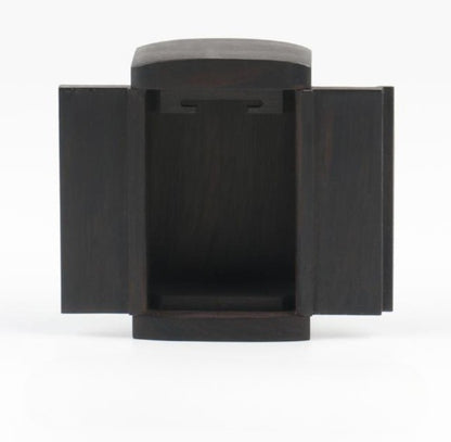 Natural Ebony Wood Altar Butsudan Shrine God Statue House Thangka Buddhist Box