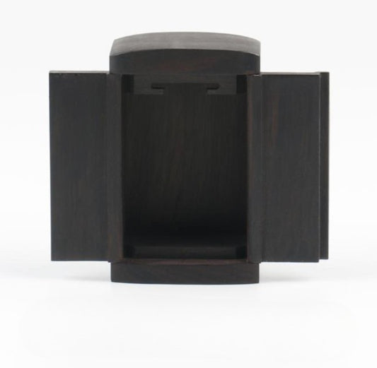 Natural Ebony Wood Altar Butsudan Shrine God Statue House Thangka Buddhist Box
