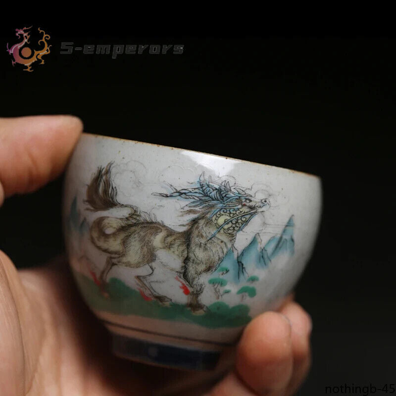 Mountain and Sea Classics Vintage Chinese Pottery Cups Tea Cup Set Teaware