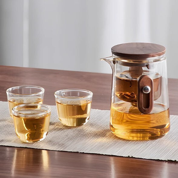 4pcs set teapot with infuser High Borosilicate GlassTea set Kettle Tea Portable