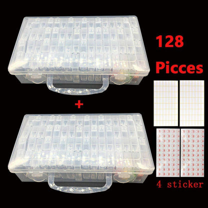 64/128/256 Pcs/Set Bottles Diamond Painting Tools Accessories Storage Containers