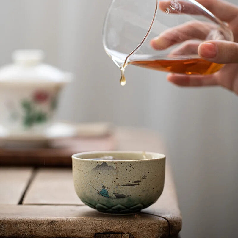 85ml Coarse Pottery Kiln Fambe Ceramic Teacup Retro Vitalmine Master Cup