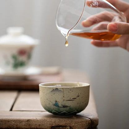 85ml Coarse Pottery Kiln Fambe Ceramic Teacup Retro Vitalmine Master Cup