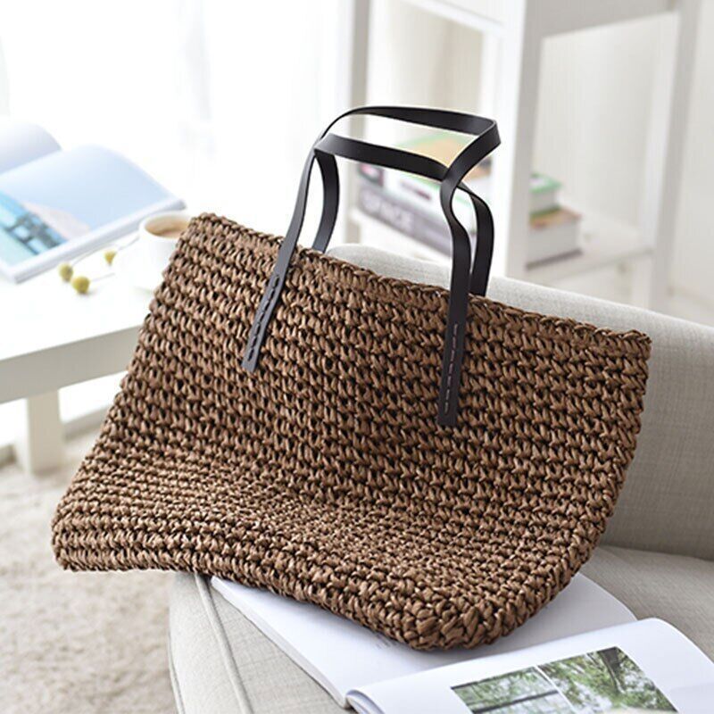 Woven Straw Beach Bags Women Handbag Female Shoulder Bag