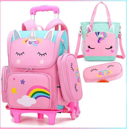 School Trolley Bag Girls School Bag Backpack Bags School Wheeled Backpack Bag