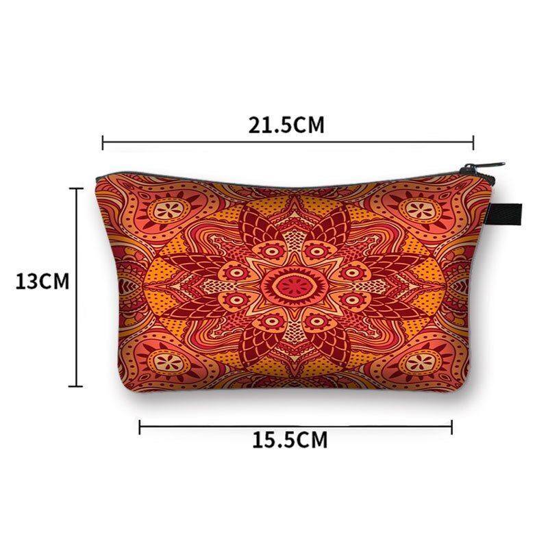 Bohemian Print Cosmetic Bag Fashion Travel Lipstick Toiletry Bag Shopping Purse