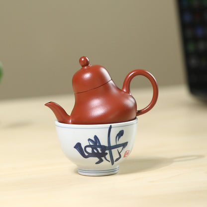 80ml Small Handmade Pot Real Yixing Zisha Zhu Clay Kungfu Tea Pot Porcelain Cup
