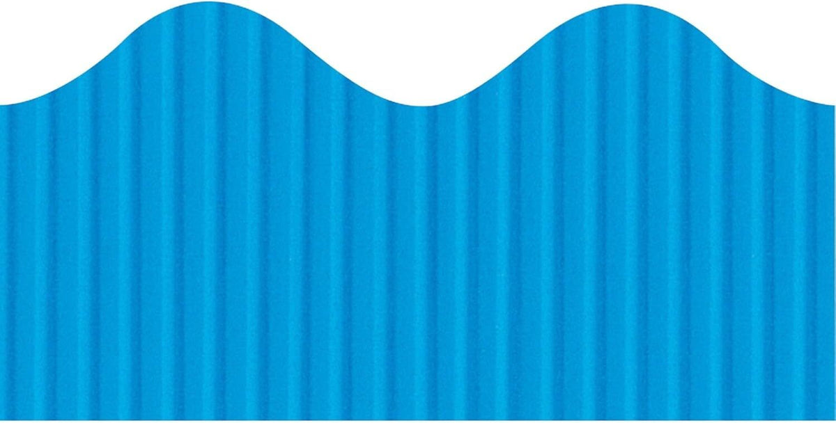50 Feet Brite Blue Bordette Scalloped Decorative Border, 2¼-inch Height (P37176)