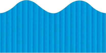 50 Feet Brite Blue Bordette Scalloped Decorative Border, 2¼-inch Height (P37176)