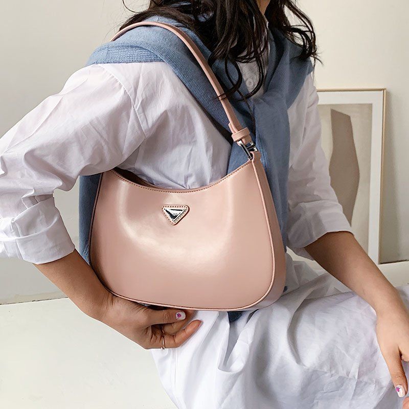 Minimalist Synthetic Leather Underarm Shoulder Bag Handbags Purses 27*18*5 CM