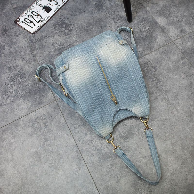 Backpack Big Multifunctional Shoulder Bag Travel Bags Rucksack Blue 30*31*12.5CM