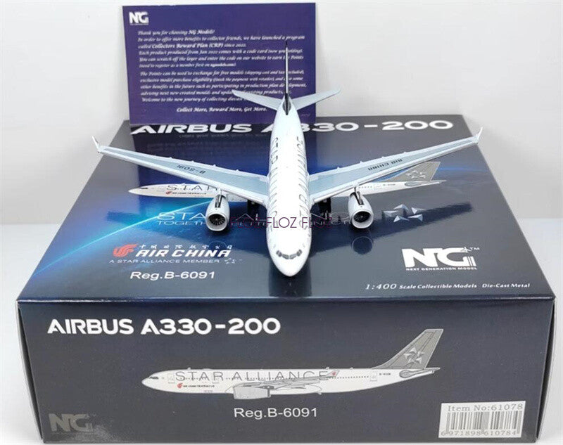 for NG Models Air China for Airbus 330-200 B-6091 STAR ALLIANCE 1:400 model
