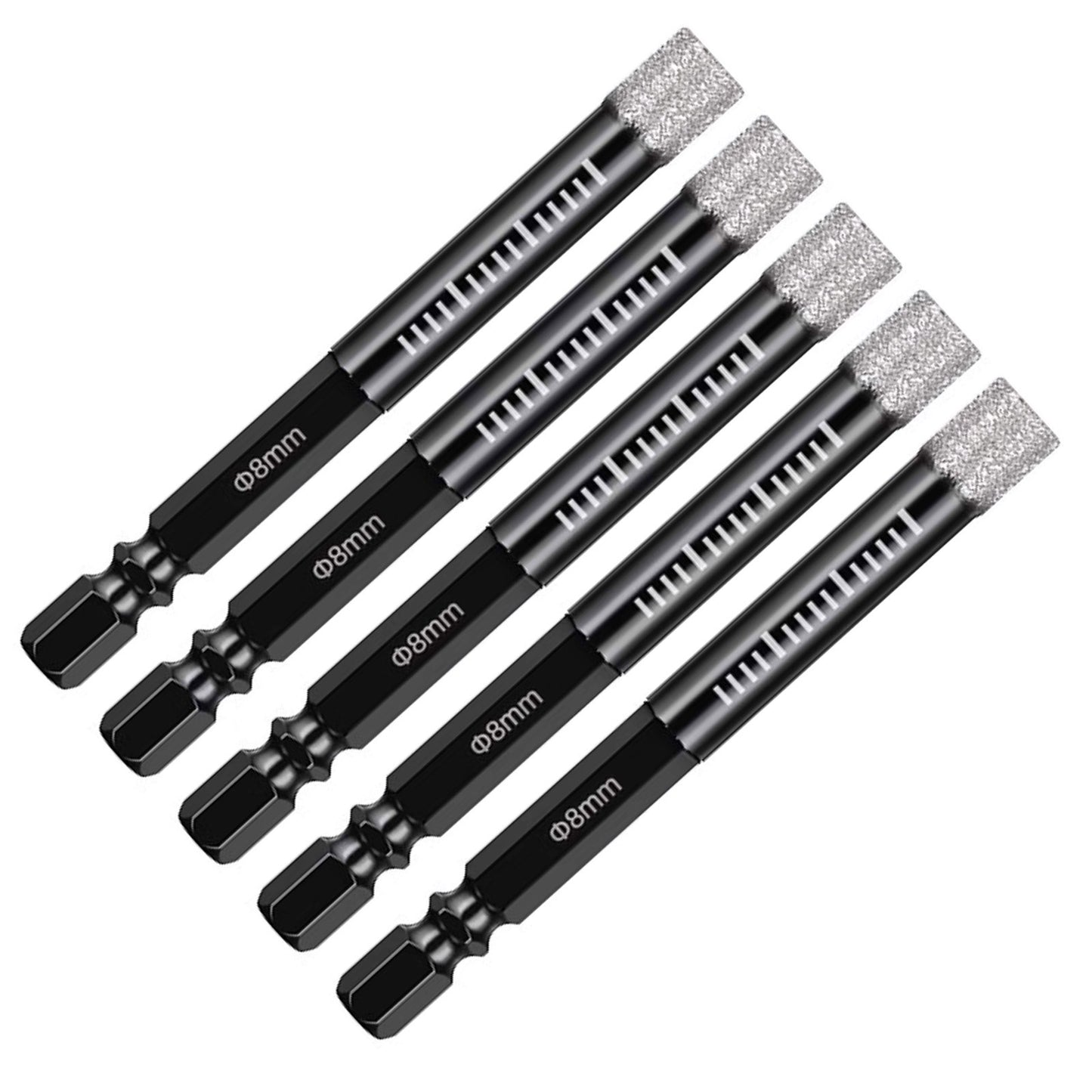 5PCS Dry Diamond Drill Bits For Porcelain Granite Tile Glass Ceramics Marble