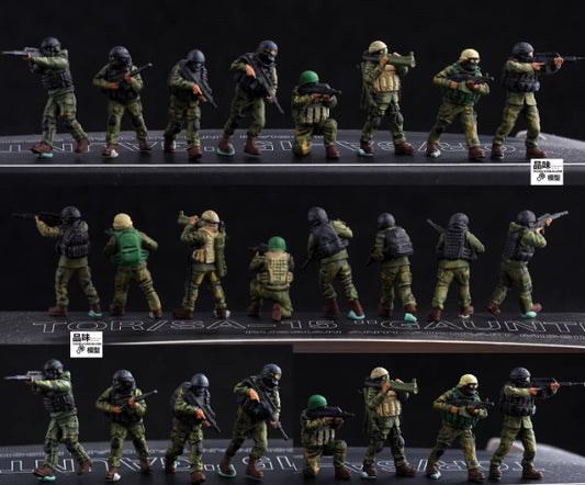 Homemade 1/72 Rebel Mercenaries Heavy Duty Team 8-Persons Finished Model Toys