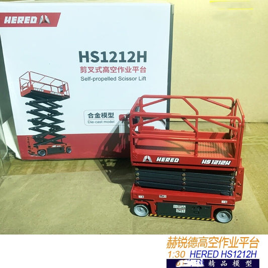 1:30 HERED HS1212H Self-propelled Scissor Lift Construct Machine Diecast Model