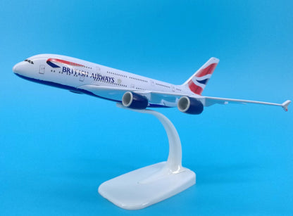 20CM BRITISH AIRWAYS AIRBUS A380 Passenger Aircraft Diecast Airplane Plane Model