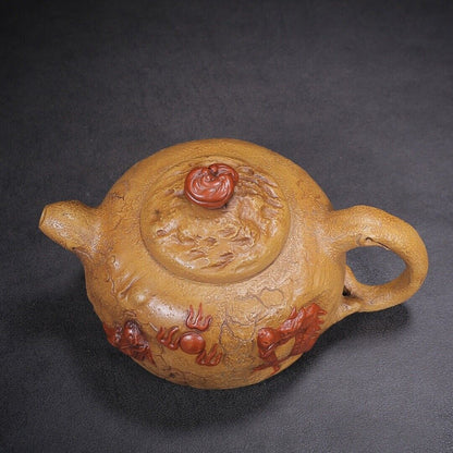 l-0Chinese Yixing Zisha Clay Handmade Exquisite Teapot （供春 底款：陈国良）