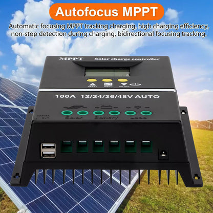 LCD Solar Charge Controller 4000W 100A MPPT Solar PV Regulators 12V/24V/36V/48V