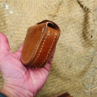 Vintage 1970s Leather Pouch for Goggles, Keys, Fishing Gear