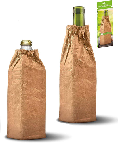 KoverUpz TYVEK BROWN BAG ARTWORK INSULATED WINE BOTTLE & 40oz COOLER SLEEVE...