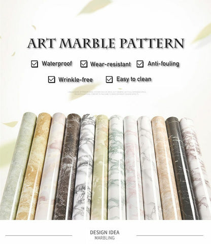 Wallpaper Sticker Marble Vinyl Film Self Adhesive Bathroom Kitchen Contact Paper