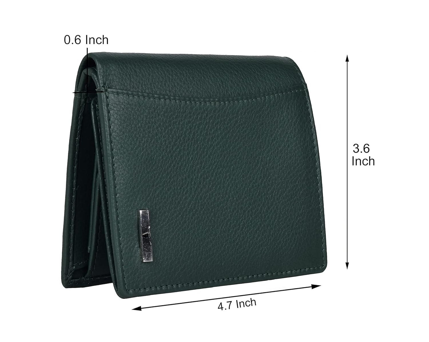 New Green Bi-Fold Leather Men's Wallet RFID Protection Gift Item