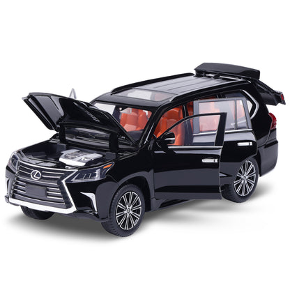 1:32 Diecast Lexus LX570 SUV Metal Car Model Toy Door Open Light Gift for Kids