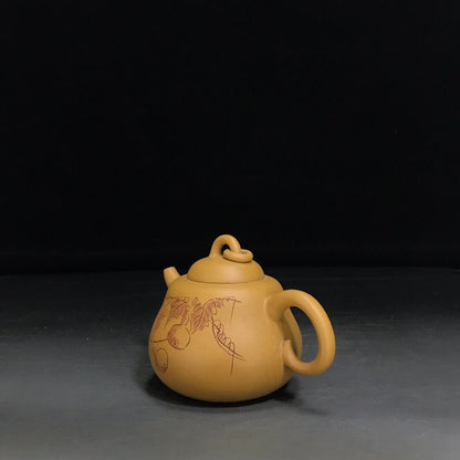 Chinese Yixing Zisha Clay Handmade Exquisite Teapot （葫芦 底款：方開明）