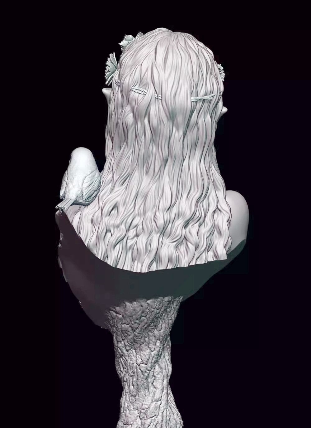 1/10 resin bust figure model kit Fantasy Elf Girl Bust unassembled unpainted