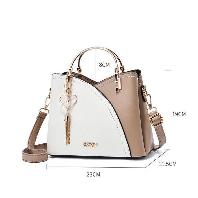 Women‘s Handbags Top Ring Satchel Purse Tassel Decor Crossbody Bag