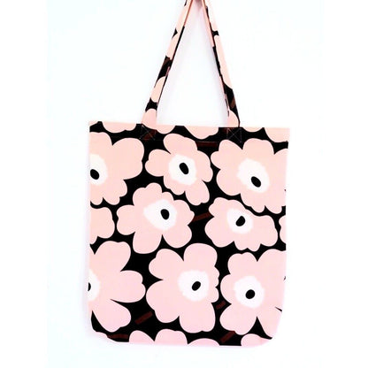 Fashion Colorful Marimekko Fabric Unikko Poppy Tote Bag, Shopping Bag For Her