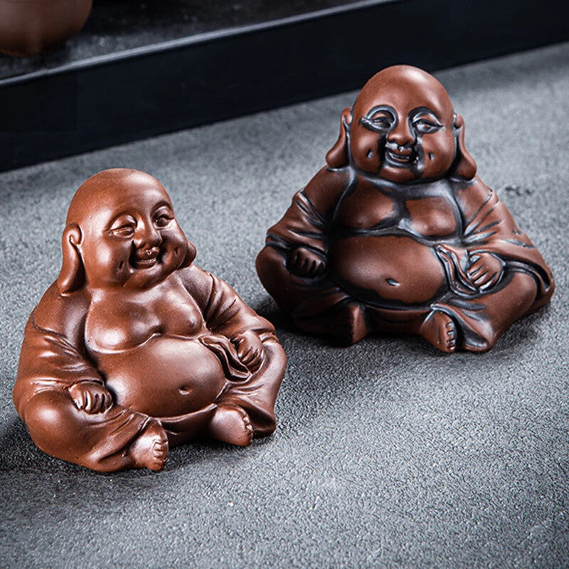 1pc 4.13" Yixing Purple Sand Tea Pet Ornaments Creative Purple Clay Decoration