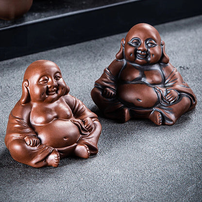 1pc 4.13" Yixing Purple Sand Tea Pet Ornaments Creative Purple Clay Decoration