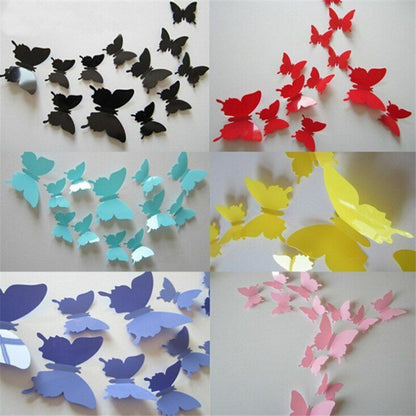 Butterfly Wall Furniture Stickers Home Poster Kitchen Room Adhesive Decoration