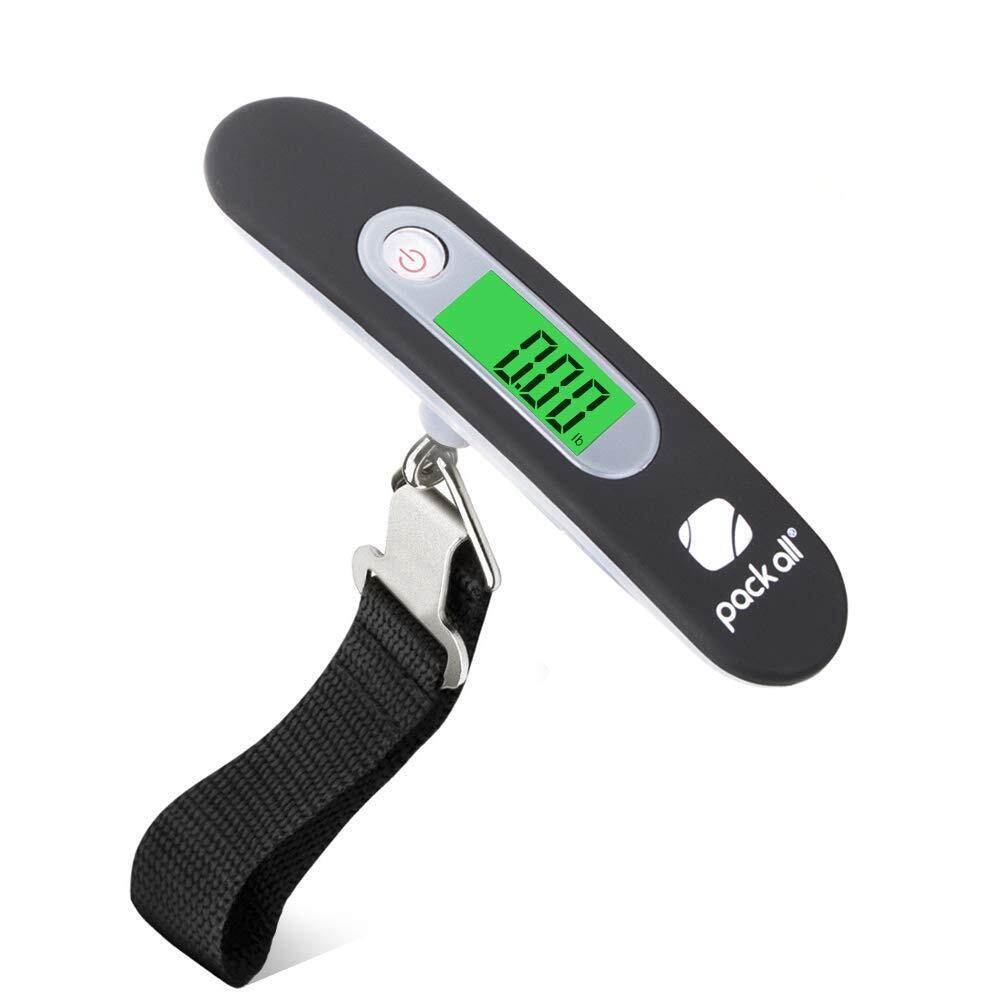 pack all 110 Lbs Luggage Scale, Digital Handheld Baggage Black