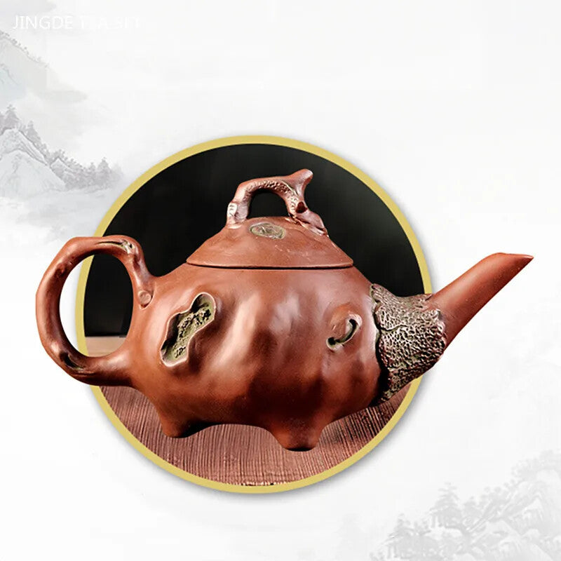 480ml Chinese Yixing Purple Clay Tea Pot Creative Tea Accessories Filter Teapot
