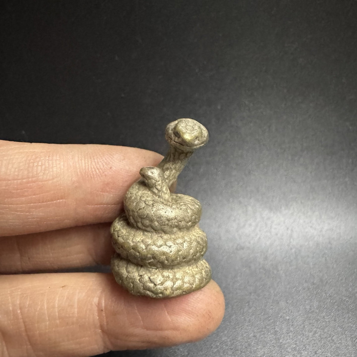 White Brass Mini Snake Incense Holder Cobra Incense Burner Lucky Decor